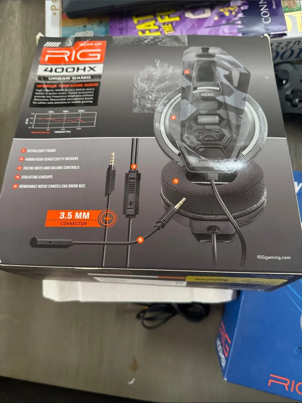 adidas RIG 400HX Wired Gaming Headset - Black & Orange Accents